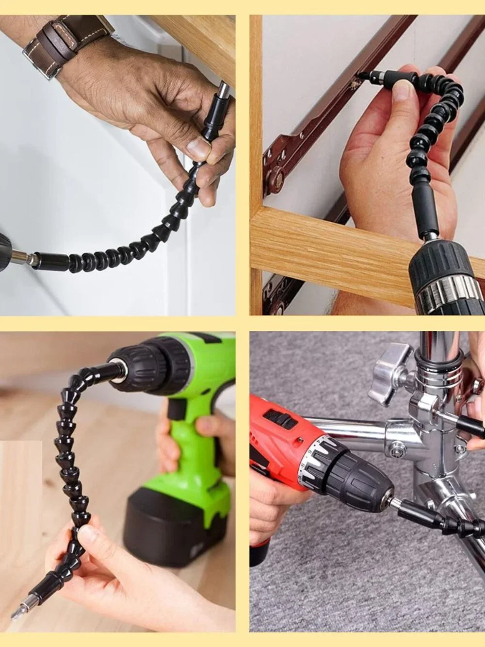 90 Degree Right Angle Driver, 11.6 Inch Bendable & Flexible Screwdriver Extensio